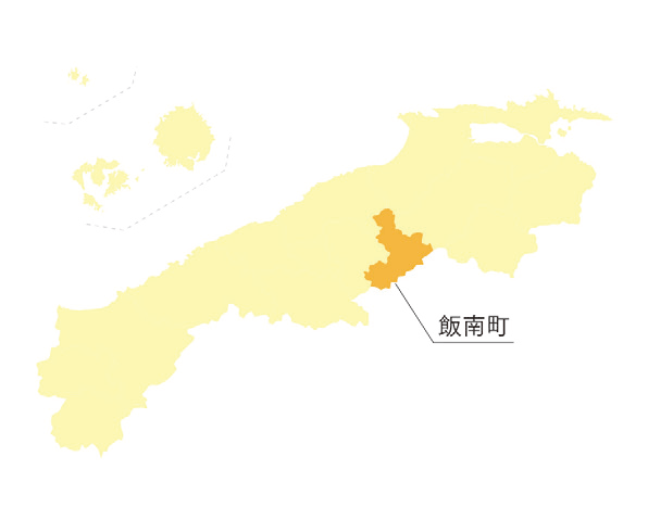 飯南町を示した島根県の地図