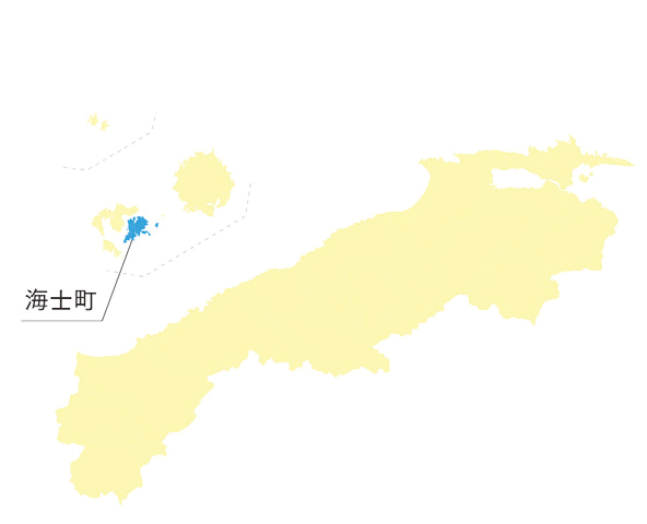 海士町を示した島根県の地図